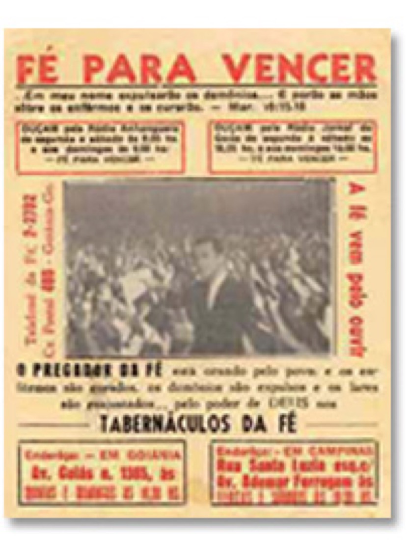 Foto histórica do Tabernáculo da Fé